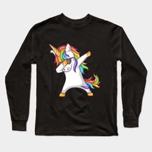 Dabbing Unicorn Long Sleeve T-Shirt